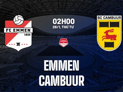 Bùng Nổ Sân Khách! Cambuur Quyết Thắng Emmen Để Tiến Gần Ngôi Vô Địch Hạng 2 Hà Lan
