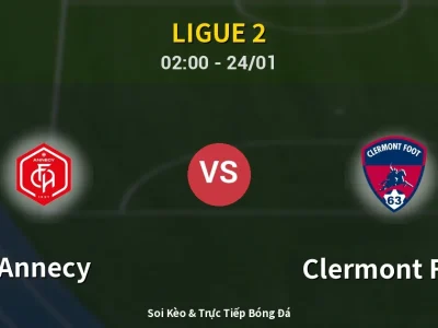 Kết Quả: Annecy 2-1 Clermont Foot – Highlight & Bàn Thắng | Ligue 2