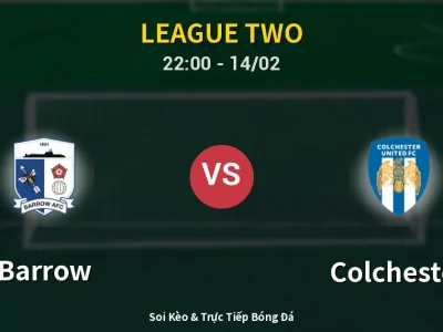 Soi Kèo Barrow vs Colchester – 22:00 14/02 | Nhận Định, Dự Đoán Tỷ Số