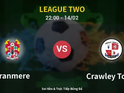 Soi Kèo Tranmere vs Crawley Town – 22:00 14/02 | Nhận Định, Dự Đoán Tỷ Số