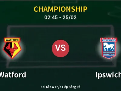 Kết Quả: Watford 0-2 Ipswich – Highlight & Bàn Thắng | Championship