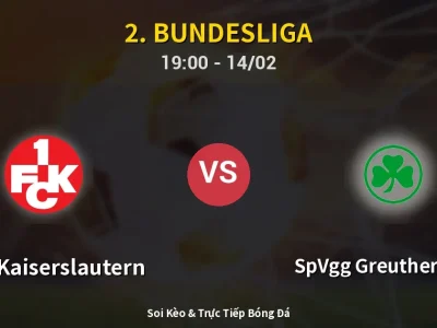 🔴 Trực Tiếp: 1. FC Kaiserslautern 1-0 SpVgg Greuther Fürth – Link Xem 2. Bundesliga (Full HD)