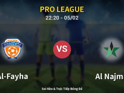 🔴 Trực Tiếp: Al-Fayha 1-0 Al Najma – Link Xem Pro League (Full HD)
