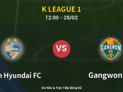 Kết Quả: Ulsan Hyundai FC 3-1 Gangwon FC – Highlight & Bàn Thắng | K League 1