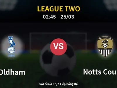 Kết Quả: Oldham 3-0 Notts County – Highlight & Bàn Thắng | League Two