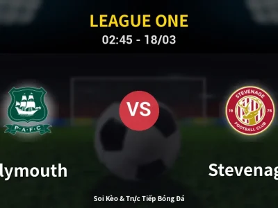 Kết Quả: Plymouth 1-0 Stevenage – Highlight & Bàn Thắng | League One