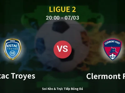 🔴 Trực Tiếp: Estac Troyes 2-1 Clermont Foot – Link Xem Ligue 2 (Full HD)