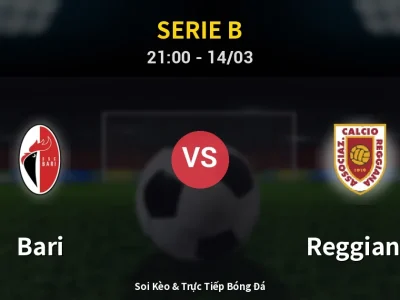 🔴 Trực Tiếp: Bari 4-0 Reggiana – Link Xem Serie B (Full HD)