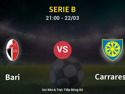 🔴 Trực Tiếp: Bari 0-0 Carrarese – Link Xem Serie B (Full HD)