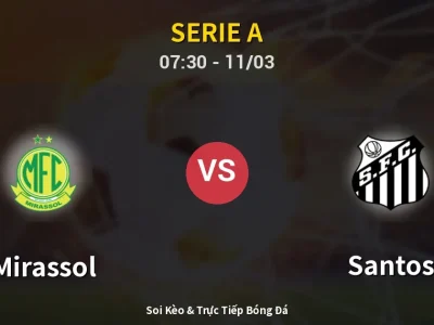Kết Quả: Mirassol 2-2 Santos – Highlight & Bàn Thắng | Serie A