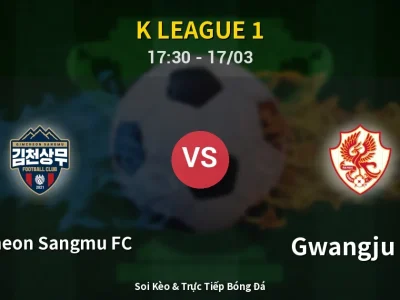 Kết Quả: Gimcheon Sangmu FC 1-1 Gwangju FC – Highlight & Bàn Thắng | K League 1