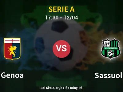 Kết Quả: Genoa 2-1 Sassuolo – Highlight & Bàn Thắng | Serie A