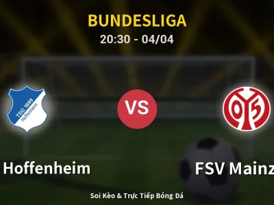 Soi Kèo 1899 Hoffenheim vs FSV Mainz 05 – 20:30 04/04 | Nhận Định, Dự Đoán Tỷ Số