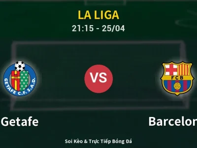 Soi Kèo Getafe vs Barcelona – 21:15 25/04 | Nhận Định, Dự Đoán Tỷ Số