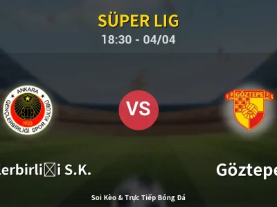 Soi Kèo Gençlerbirliği S.K. vs Göztepe – 18:30 04/04 | Nhận Định, Dự Đoán Tỷ Số