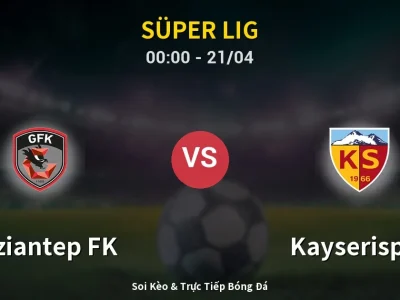 Kết Quả: Gaziantep FK 3-0 Kayserispor – Highlight & Bàn Thắng | Süper Lig