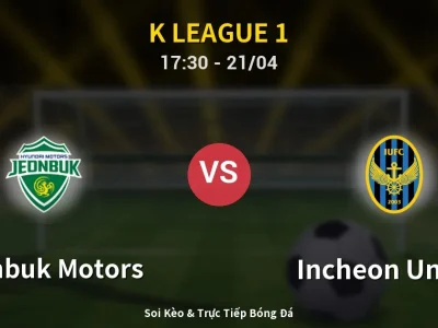 Kết Quả: Jeonbuk Motors 1-2 Incheon United – Highlight & Bàn Thắng | K League 1