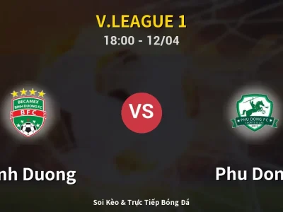 🔴 Trực Tiếp: Binh Duong 1-1 Phu Dong – Link Xem V.League 1 (Full HD)