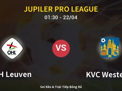Kết Quả: OH Leuven 0-2 KVC Westerlo – Highlight & Bàn Thắng | Jupiler Pro League