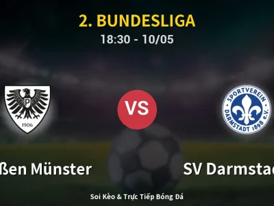 Soi Kèo Preußen Münster vs SV Darmstadt 98 – 18:30 10/05 | Nhận Định, Dự Đoán Tỷ Số