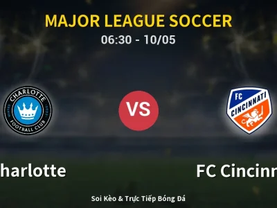 🔴 Trực Tiếp: Charlotte 0-1 FC Cincinnati – Link Xem Major League Soccer (Full HD)