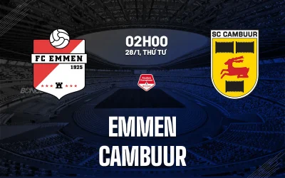 Bùng Nổ Sân Khách! Cambuur Quyết Thắng Emmen Để Tiến Gần Ngôi Vô Địch Hạng 2 Hà Lan 1